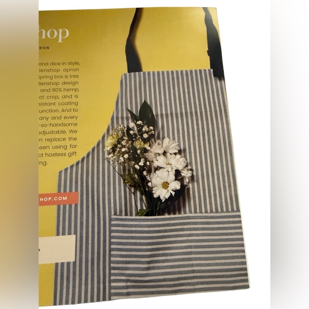 Ellenshop Laugh Dance Chop Apron in Blue and White Stripes